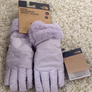 Girls the north face gloves